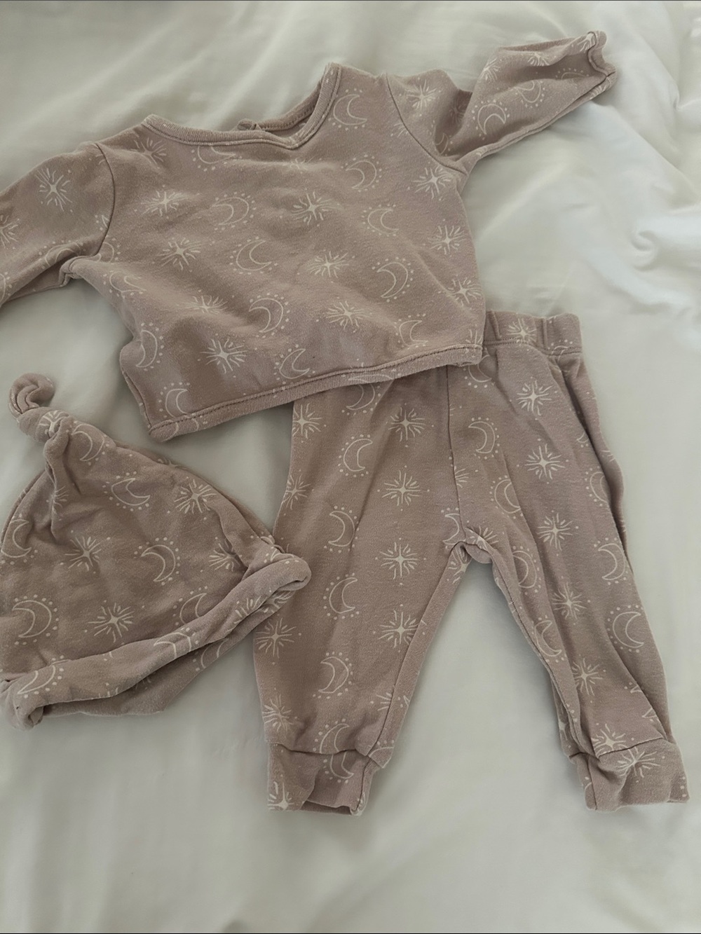 Moon & Star Kids Matching Set in Tan